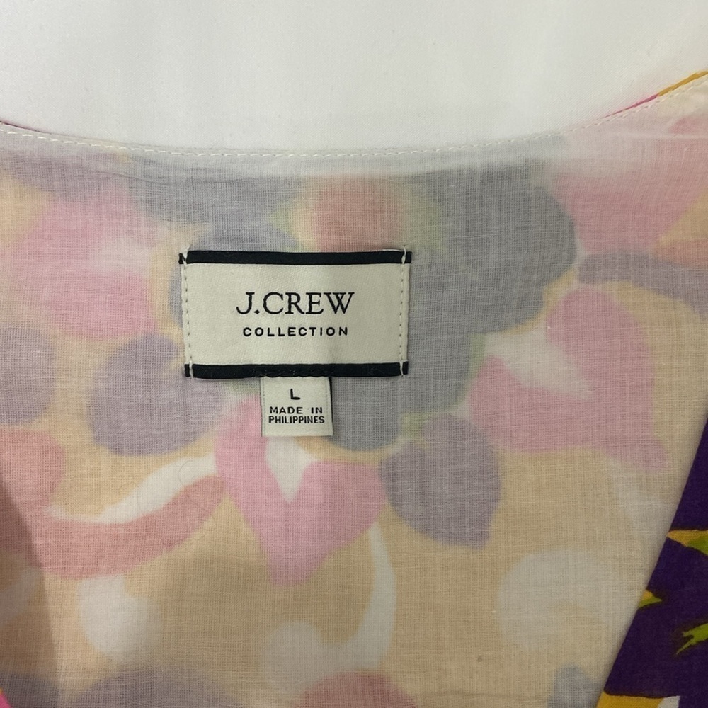J.Crew Women’s Floral,Ruffle,Wrap,Cotton Top. Size- Large & Short Pants. Size-12 - Picture 10 of 16